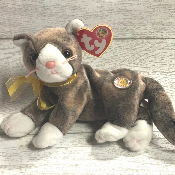 Cappuccino Cat BBOM 2002 Retired Ty Beanie Baby of the Month Collectible Mint